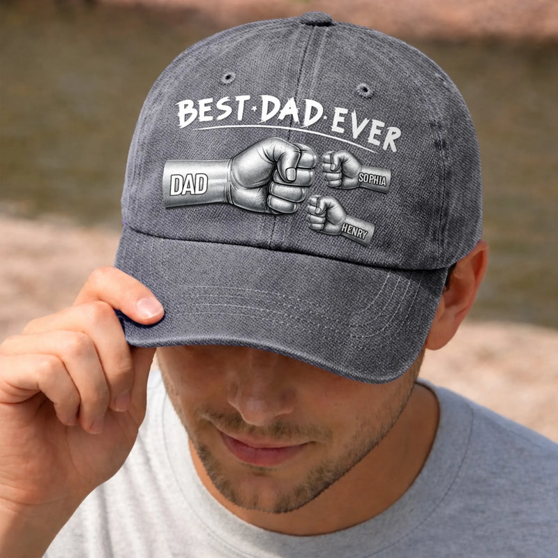 Personalized Cap - Gifts For Dad, Grandpa - Fist Bumps, Endless Love