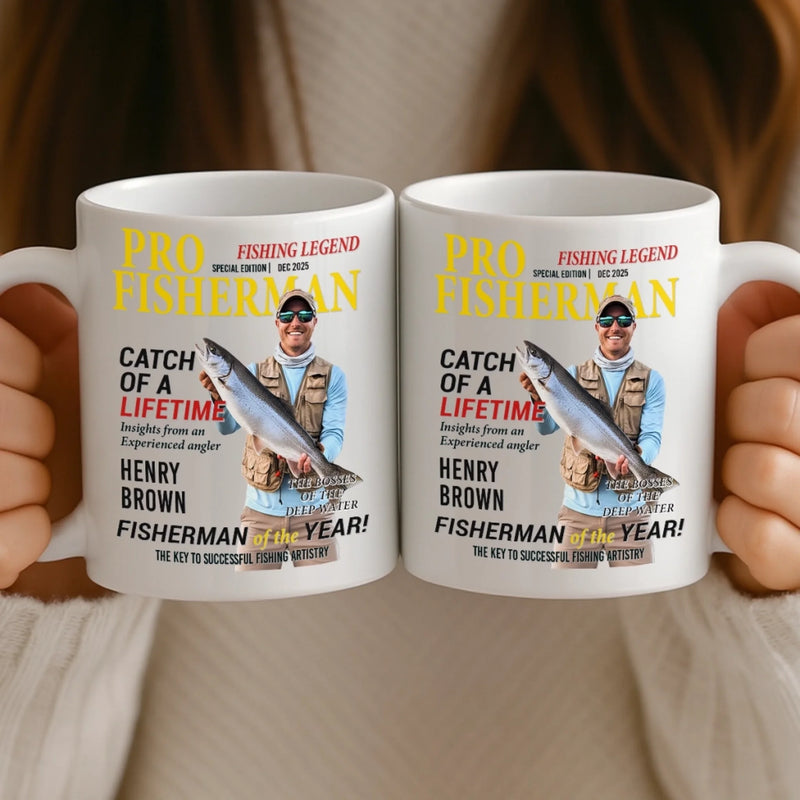 Personalized Photo Magazine Mug - Gifts For Fisherman - Hooked On A Good Day