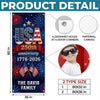 Personalized America 250th Anniversary Door Cover -  Gifts For Family Members - Stars Stripes Proud Hearts
