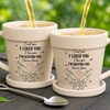 Personalized Plant Pot Ceramic Mug – Garden Gifts For Couple – A Promise Kept Forever
