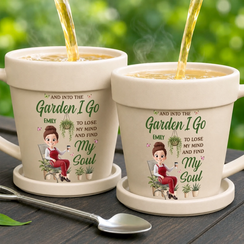 Personalized Plant Pot Ceramic Mug – Garden Gifts For Gardeners – Proud Plant Lady Energy