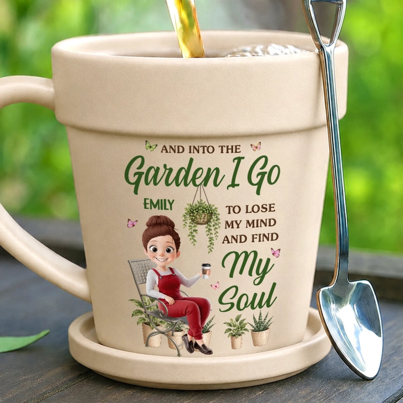 Personalized Plant Pot Ceramic Mug – Garden Gifts For Gardeners – Proud Plant Lady Energy