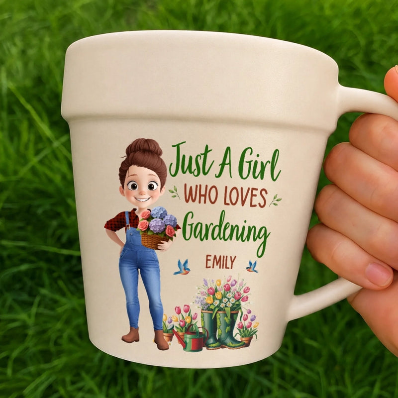 Personalized Plant Pot Ceramic Mug – Garden Gifts For Gardeners – Gardening Is My Therapy