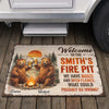 Personalized Decorative Mat – Camping Gifts For Campers, Couple – Gather Around Our Fire Pit