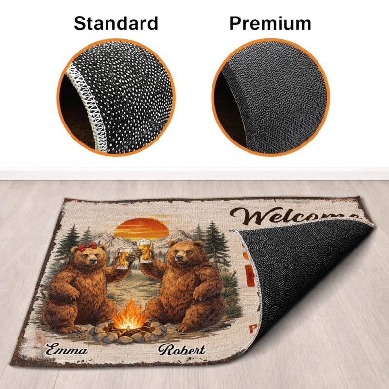 Personalized Decorative Mat – Camping Gifts For Campers, Couple – Gather Around Our Fire Pit