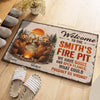 Personalized Decorative Mat – Camping Gifts For Campers, Couple – Gather Around Our Fire Pit