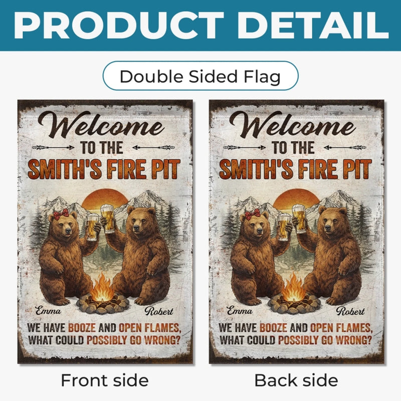 Personalized Flag – Camping Gifts For Campers, Couple – Where Love Meets The Outdoors