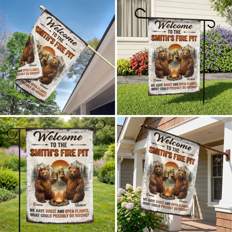 Personalized Flag – Camping Gifts For Campers, Couple – Where Love Meets The Outdoors