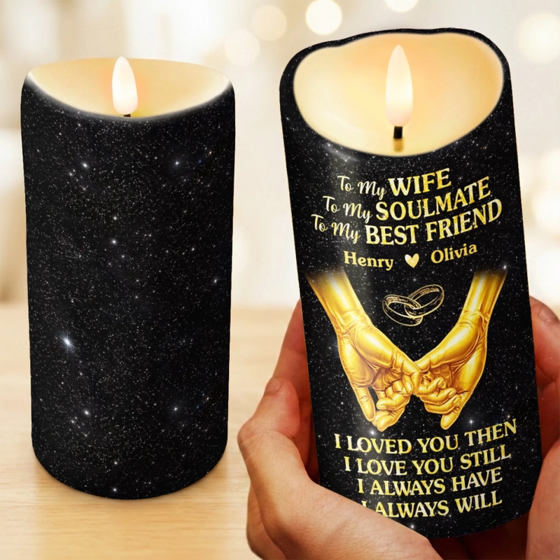 Personalized LED Candle – Anniversary Gifts For Couple – To My Soulmate