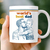 Personalized Photo Accent Mug – Gifts For Dad, Grandpa – World’s Best Dad Ever