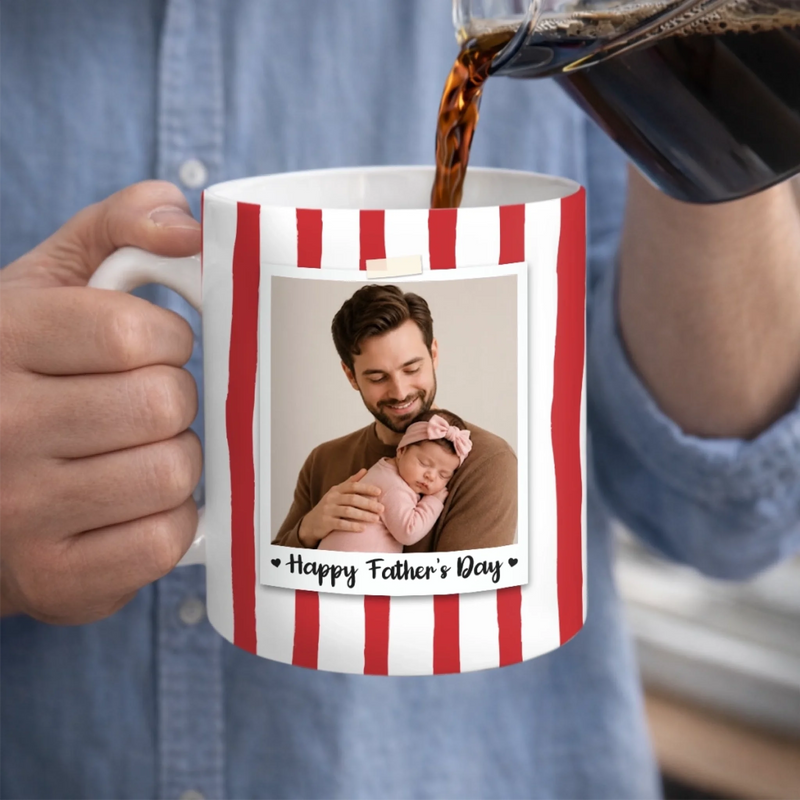 Personalized Photo Accent Mug – Gifts For Dad, Grandpa – Capturing His Proudest Moments
