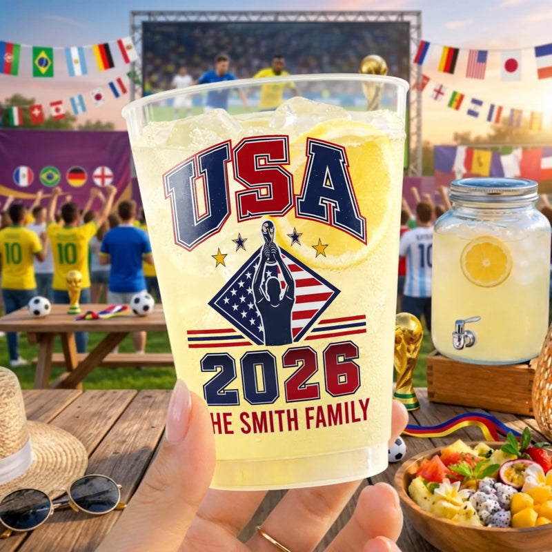 Personalized Party Cups – Gifts For Soccer Lovers, Sports Fans, Sports Lovers – Blessed With Great Football Vibes