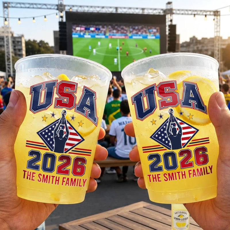 Personalized Party Cups – Gifts For Soccer Lovers, Sports Fans, Sports Lovers – Blessed With Great Football Vibes