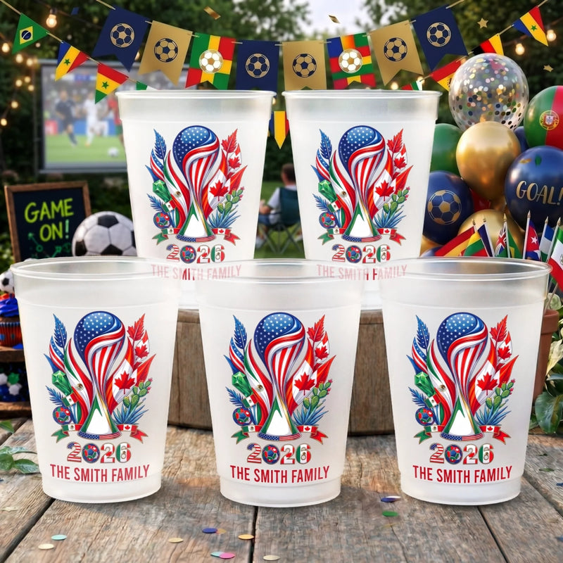 Personalized Party Cups – Gifts For Soccer Lovers, Sports Fans, Sports Lovers – Good Times, Great Matches