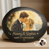 Personalized Photo Printed Rock - Gifts For Couple - Wedding Kiss, Anniversary Bliss