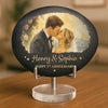 Personalized Photo Printed Rock - Gifts For Couple - Wedding Kiss, Anniversary Bliss