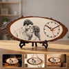 Personalized Photo Rustic Wooden Clock - Gifts For Couple - Their Favorite Moment, Always On Time