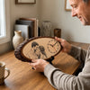 Personalized Photo Rustic Wooden Clock - Gifts For Couple - Their Favorite Moment, Always On Time