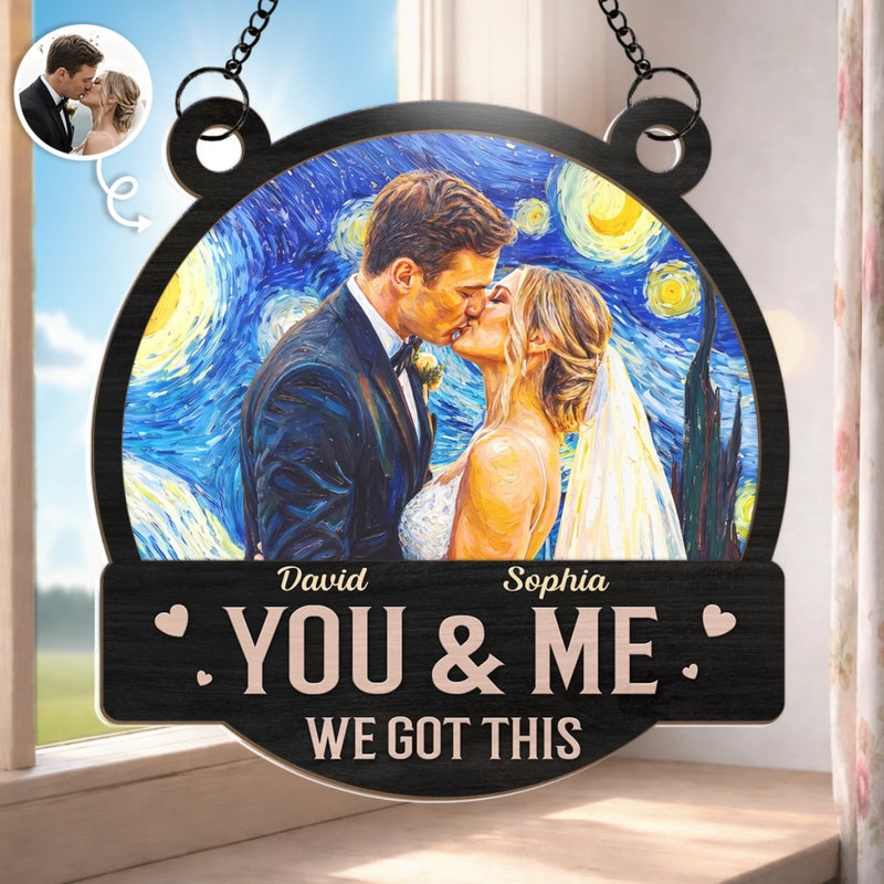 Personalized Photo Window Hanging Suncatcher Ornament - Gifts For Couple - Our Perfect Night