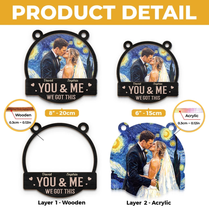 Personalized Photo Window Hanging Suncatcher Ornament - Gifts For Couple - Our Perfect Night