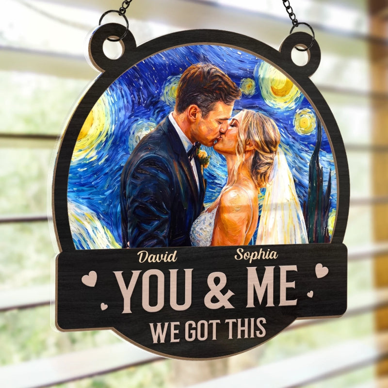 Personalized Photo Window Hanging Suncatcher Ornament - Gifts For Couple - Our Perfect Night