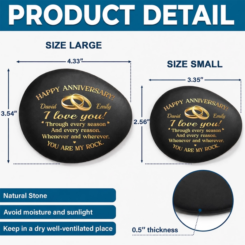 Personalized Printed Rock - Gifts For Couple - Still Rocking This Love Story
