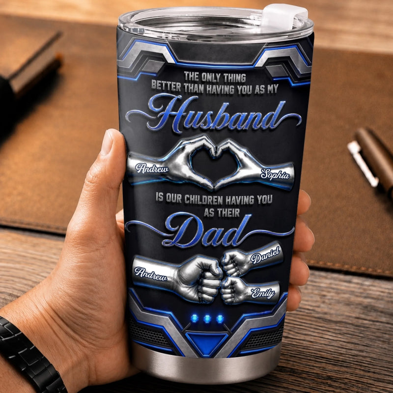 Personalized Tumbler - Gifts For Dad, Husband - Growing With Love Daily