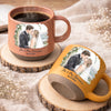 Personalized Photo Printed Pottery Mug - Gifts For Couple - First Kiss, Forever Sips
