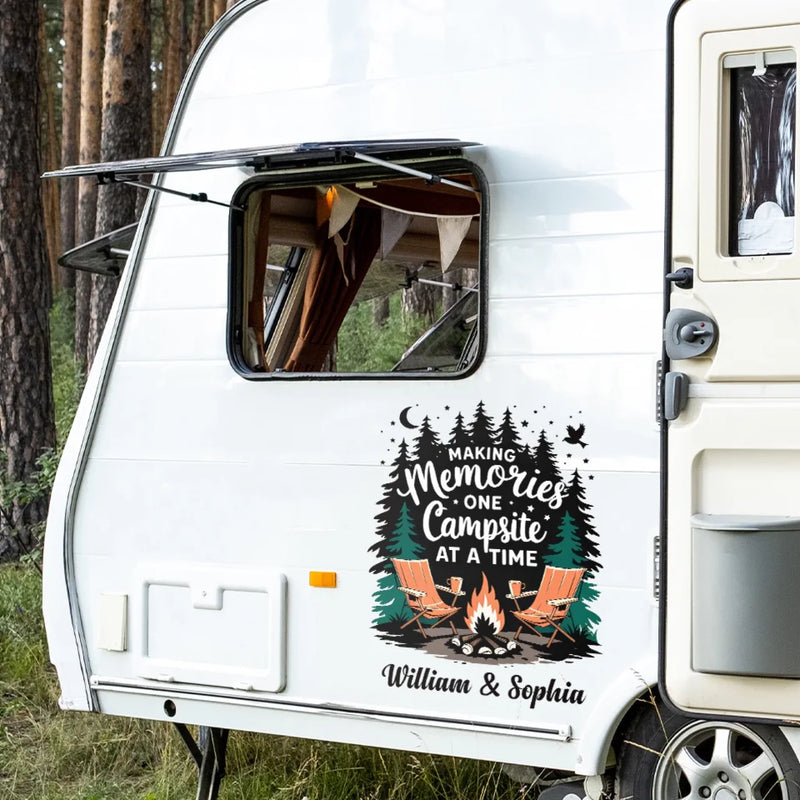 Personalized RV Decal - Gift For Campers - Making Memories One Campsite At A Time