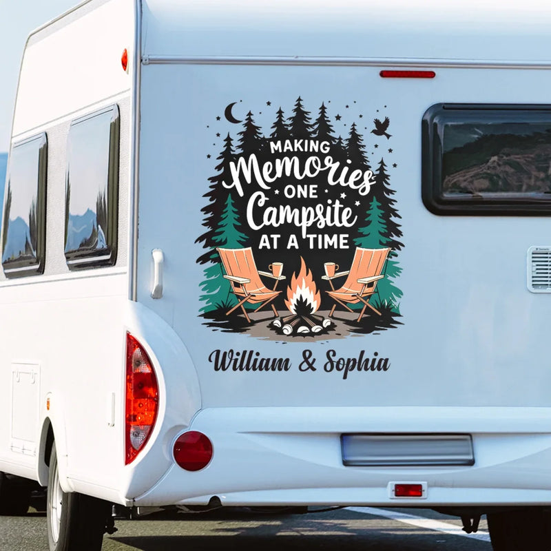 Personalized RV Decal - Gift For Campers - Making Memories One Campsite At A Time