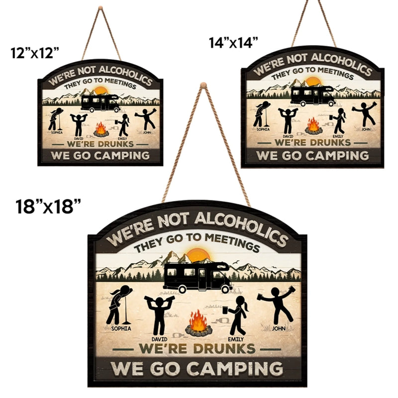 Personalized Shaped Wood Sign - Gifts For Campers - This Side Of The Campground