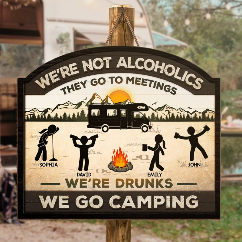 Personalized Shaped Wood Sign - Gifts For Campers - This Side Of The Campground