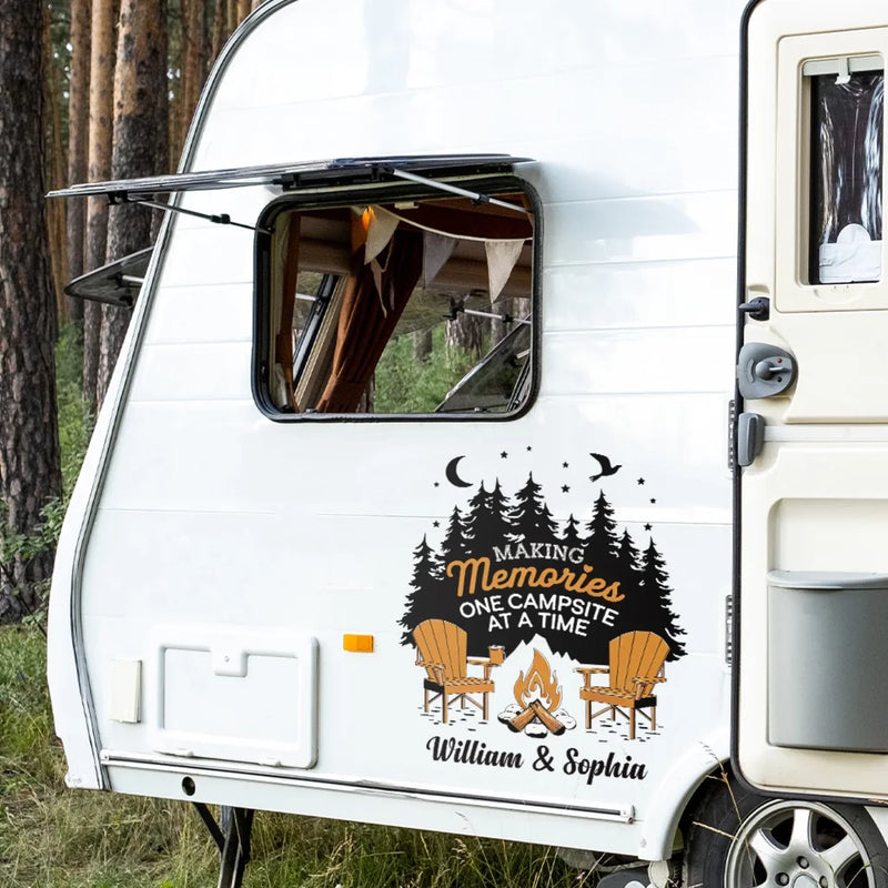 Personalized RV Decal - Gift For Campers - Where The Fire Glows, The Soul Knows