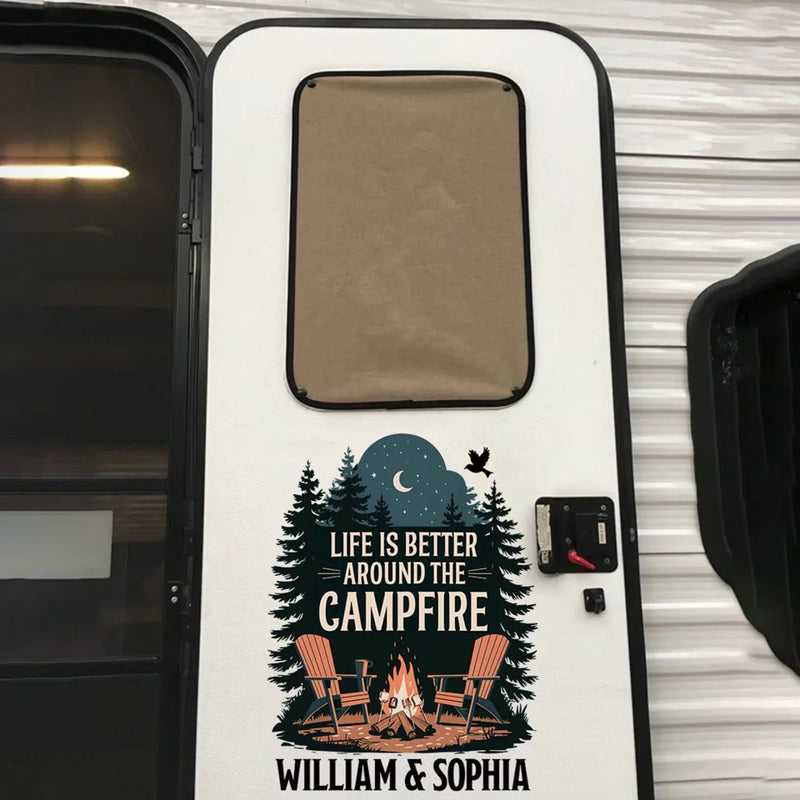 Personalized RV Decal - Gift For Campers - Every Flame Tells A Story