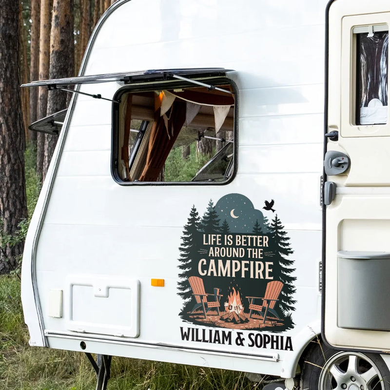 Personalized RV Decal - Gift For Campers - Every Flame Tells A Story