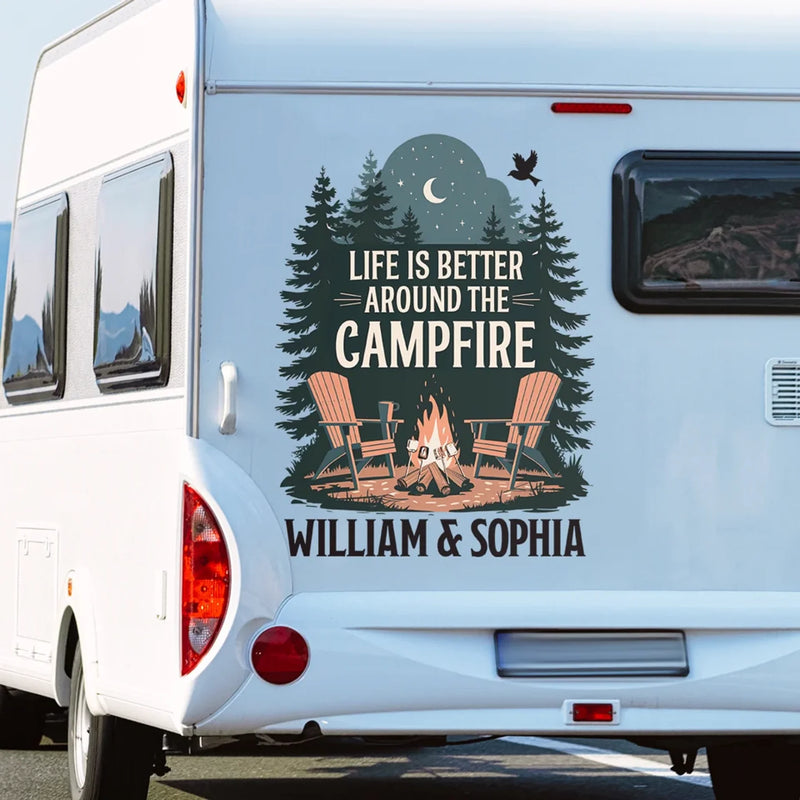 Personalized RV Decal - Gift For Campers - Every Flame Tells A Story