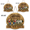 Personalized Shaped Wood Sign - Gifts For Couple - Camping Partners For Life