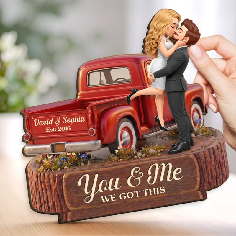 Personalized 2-Layered Wooden Plaque - Gifts For Couple - Riding Through Life Together