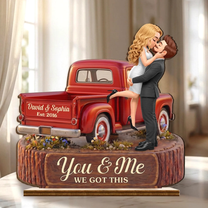 Personalized 2-Layered Wooden Plaque - Gifts For Couple - Riding Through Life Together