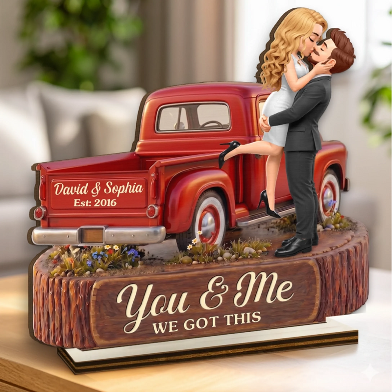 Personalized 2-Layered Wooden Plaque - Gifts For Couple - Riding Through Life Together