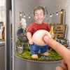 Personalized Photo Dad Bod Belly Squishy Acrylic Fridge Magnet – Gifts For Dad, Grandpa – I Make Dad Jokes Professionally