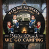 Personalized Shaped Wood Sign - Gifts For Camping Lovers - Camp, Chill, Repeat