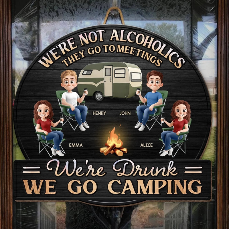 Personalized Shaped Wood Sign - Gifts For Camping Lovers - Camp, Chill, Repeat