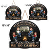 Personalized Shaped Wood Sign - Gifts For Camping Lovers - Camp, Chill, Repeat