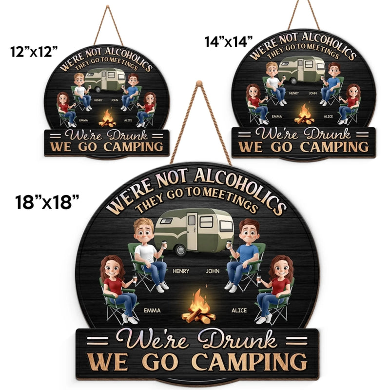 Personalized Shaped Wood Sign - Gifts For Camping Lovers - Camp, Chill, Repeat