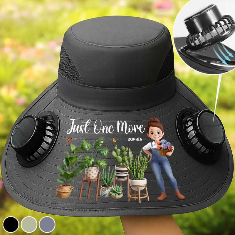 Personalized Hat With Fans Solar Power – Gifts For Gardeners – Rooted In Pure Botanical Joy
