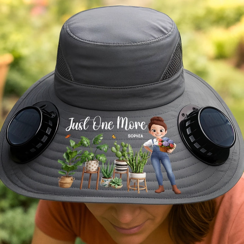 Personalized Hat With Fans Solar Power – Gifts For Gardeners – Rooted In Pure Botanical Joy