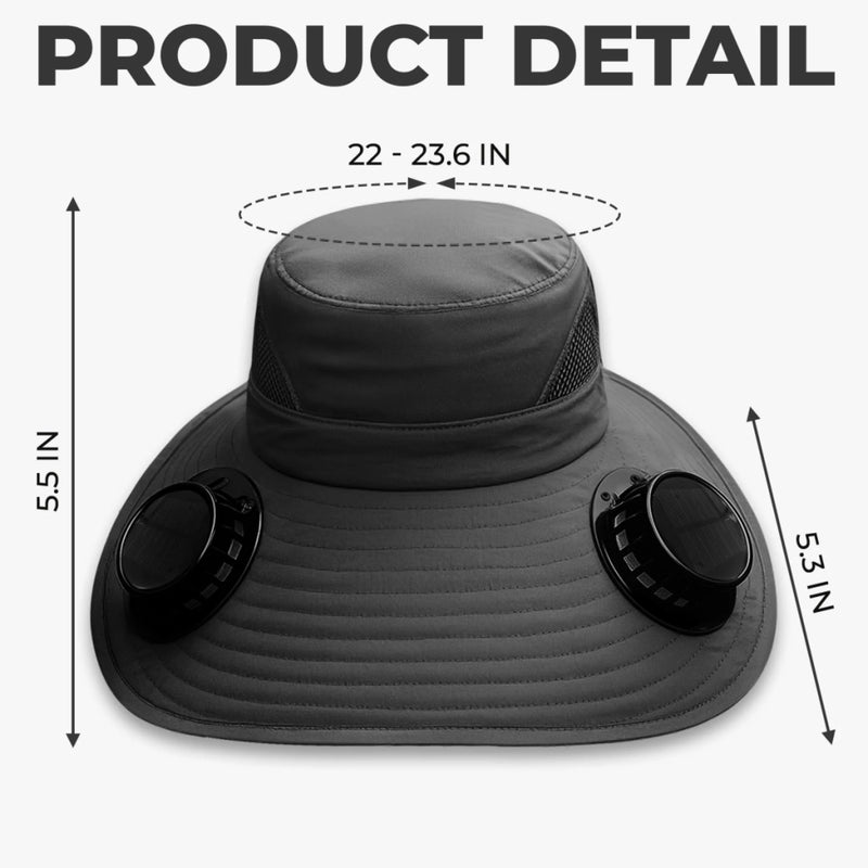 Personalized Hat With Fans Solar Power – Gifts For Gardeners – Her Happy, Blooming Green World