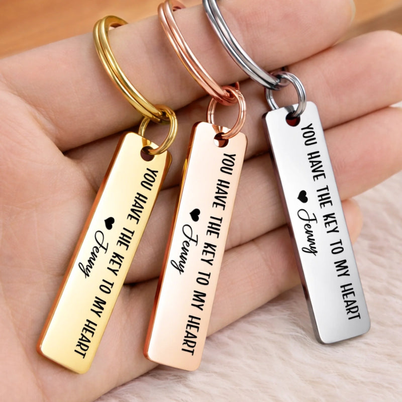 Personalized Stainless Steel Keychain – Anniversary Gifts For Couple – Together We Choose Us