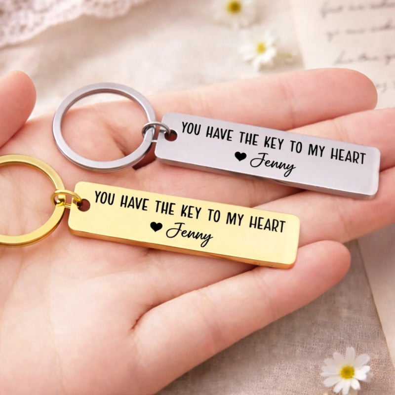 Personalized Stainless Steel Keychain – Anniversary Gifts For Couple – Together We Choose Us